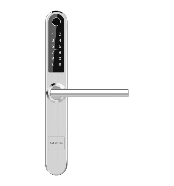 Elektroniczny-zamek-do-drzwi-SmartLock-RCF-SLIM-sz=38mm-(13,56Mhz-Mifare,-kod-PIN,-odcisk-palca,-Bluetooth)